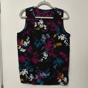 Apt. 9 Pink and Purple Floral Tank Top